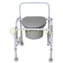 Амрус кресло-туалет с опуск подлокотн со спинкой амсв 6807