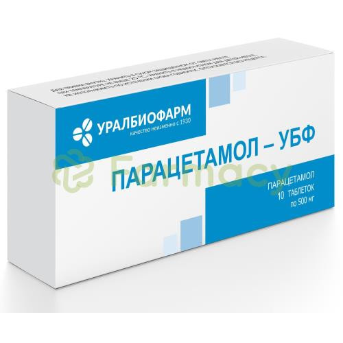 Парацетамол-убф таблетки 500мг №10 -  в интернет-аптеке «Farmacy»