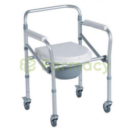 Тривес кресло-туалет складной на 4 колесах /арт.са615/