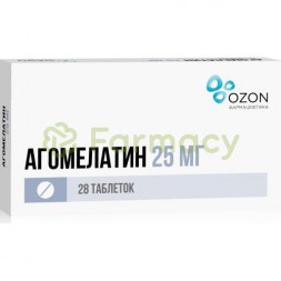 Агомелатин таблетки покрытые пленочной оболочкой 25мг №28