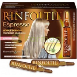 Ринфолтил эспрессо лосьон 10мл №10 п/выпад. волос с кофеином д/женщ.