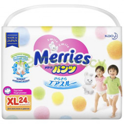 Мерриес подгузники-трусики для детей №24 р.xl 12-22кг