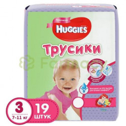 Хаггис подгузники-трусики для детей №19 р.3 7-11кг д/девоч.